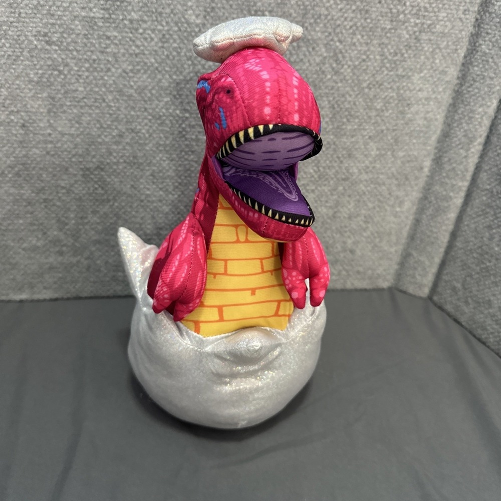 Hatching Pink Baby Dinosaur Egg Plush Stuffed Animal T Rex 13"